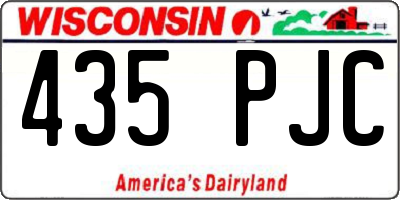 WI license plate 435PJC