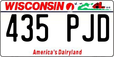 WI license plate 435PJD