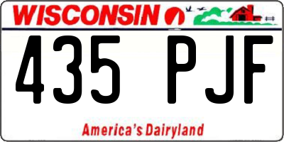 WI license plate 435PJF