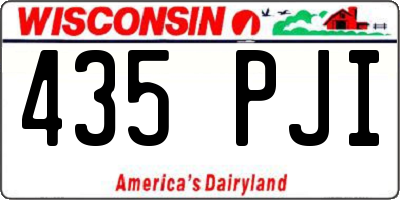 WI license plate 435PJI