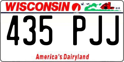 WI license plate 435PJJ