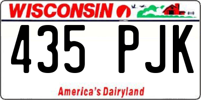 WI license plate 435PJK