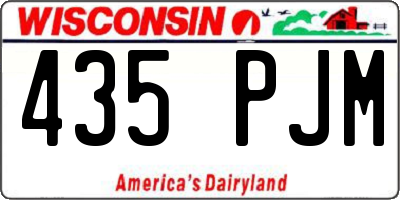 WI license plate 435PJM