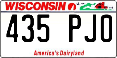 WI license plate 435PJO