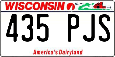 WI license plate 435PJS