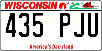 WI license plate 435PJU