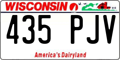 WI license plate 435PJV