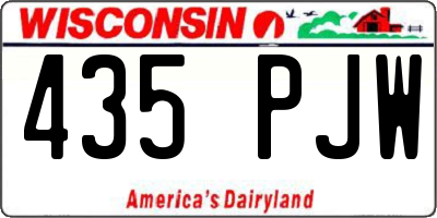 WI license plate 435PJW