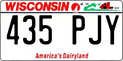 WI license plate 435PJY