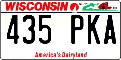 WI license plate 435PKA