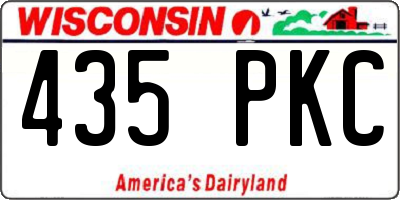WI license plate 435PKC