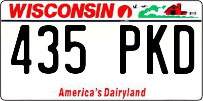 WI license plate 435PKD