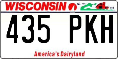 WI license plate 435PKH