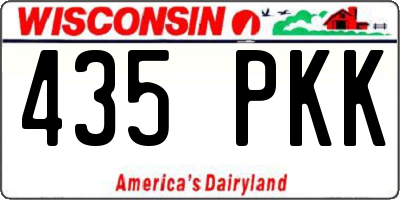 WI license plate 435PKK