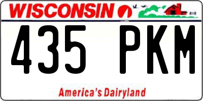 WI license plate 435PKM