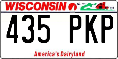 WI license plate 435PKP
