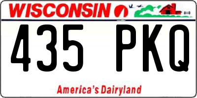 WI license plate 435PKQ