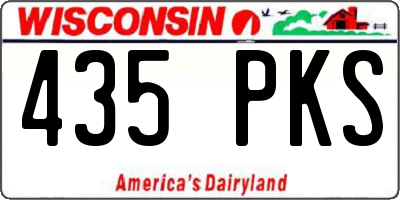 WI license plate 435PKS