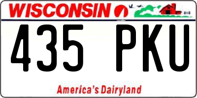 WI license plate 435PKU