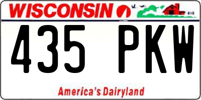 WI license plate 435PKW