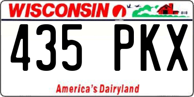 WI license plate 435PKX
