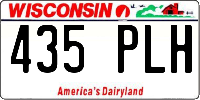 WI license plate 435PLH