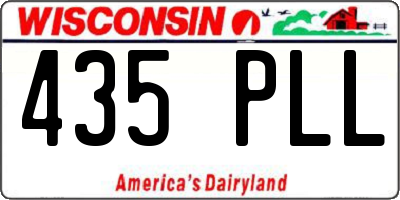 WI license plate 435PLL
