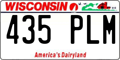 WI license plate 435PLM