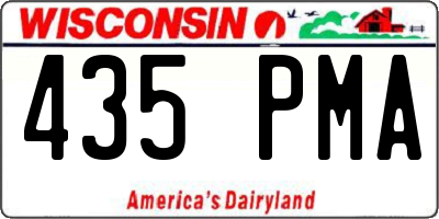 WI license plate 435PMA