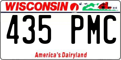 WI license plate 435PMC
