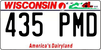 WI license plate 435PMD
