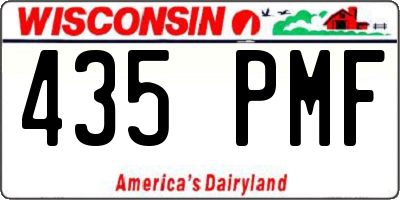 WI license plate 435PMF