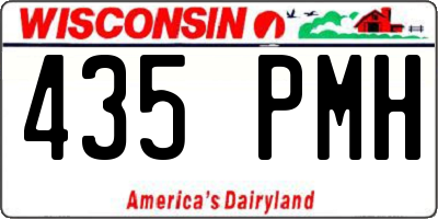 WI license plate 435PMH