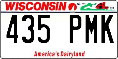 WI license plate 435PMK