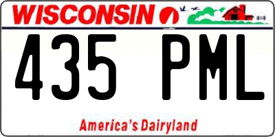 WI license plate 435PML