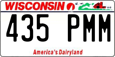 WI license plate 435PMM