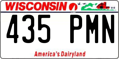 WI license plate 435PMN