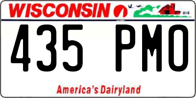 WI license plate 435PMO