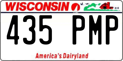WI license plate 435PMP