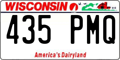 WI license plate 435PMQ