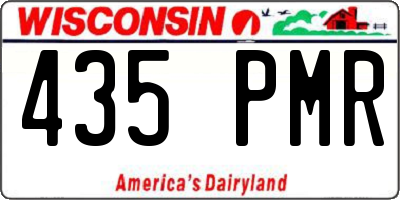 WI license plate 435PMR