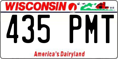 WI license plate 435PMT