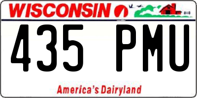WI license plate 435PMU