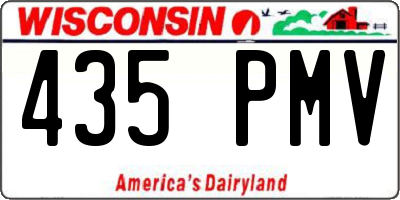 WI license plate 435PMV