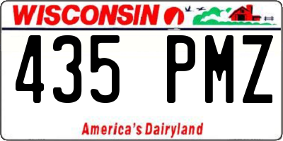 WI license plate 435PMZ