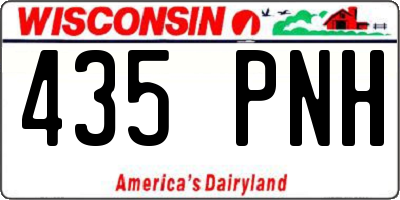 WI license plate 435PNH