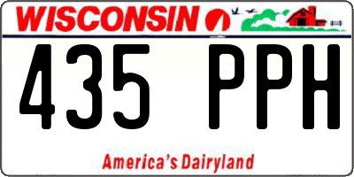 WI license plate 435PPH