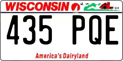 WI license plate 435PQE