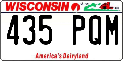 WI license plate 435PQM