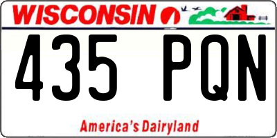 WI license plate 435PQN